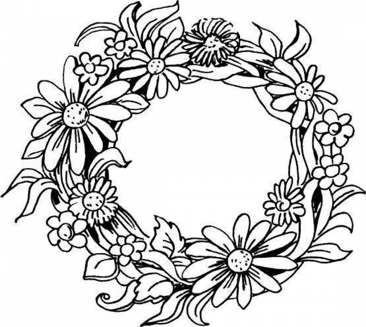 Coloring page gorgeous wreath
