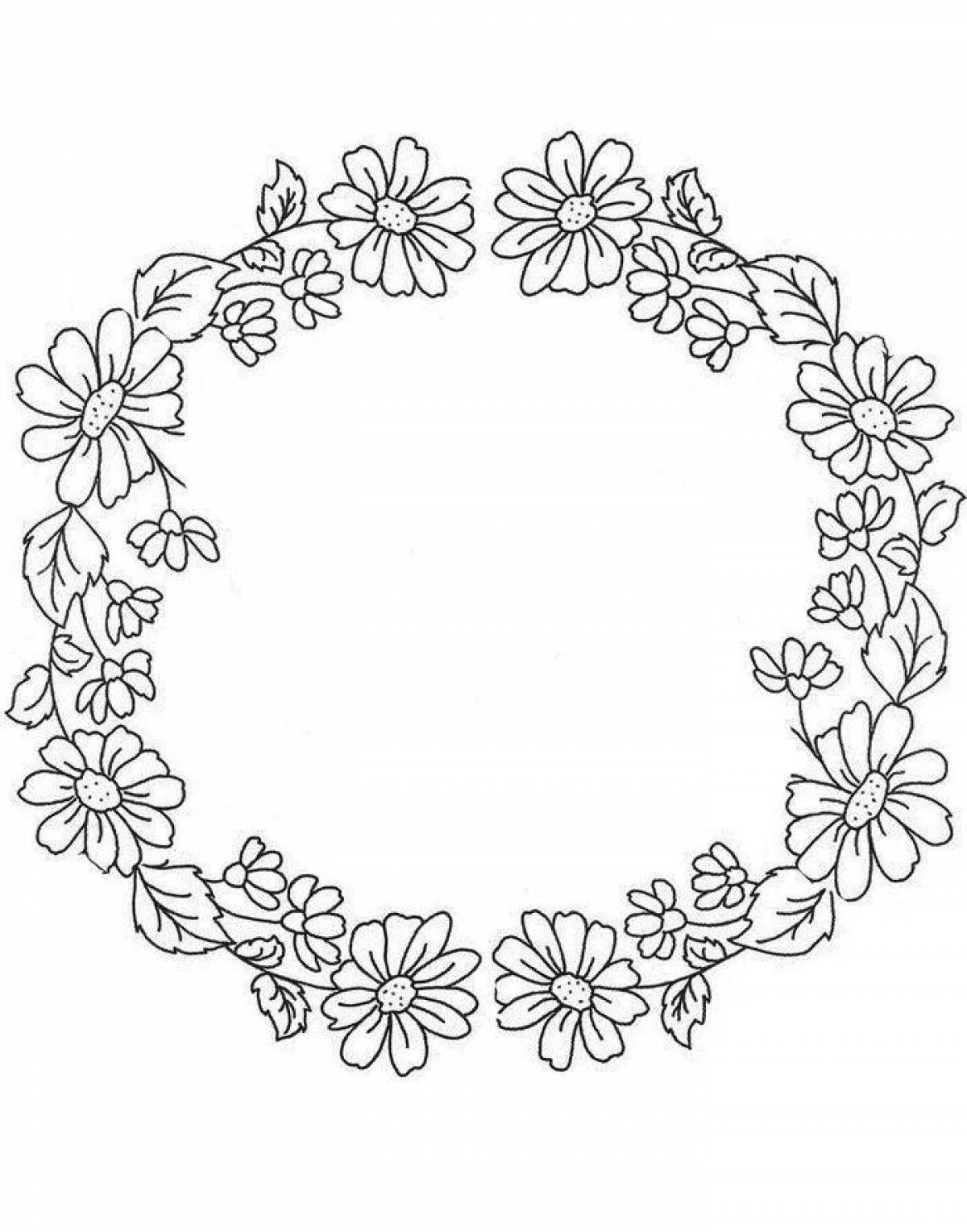 Coloring page sweet wreath