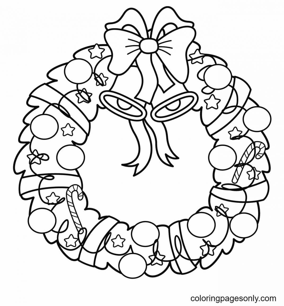 Luxury wreath coloring page