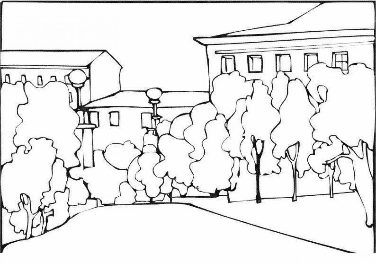Coloring street coloring page