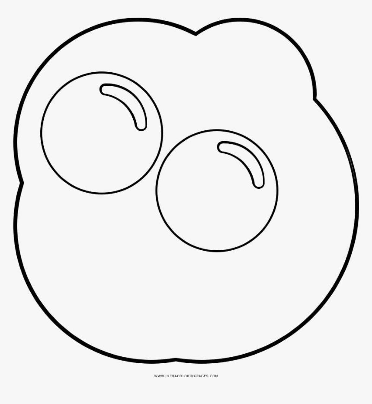 Fried egg coloring page