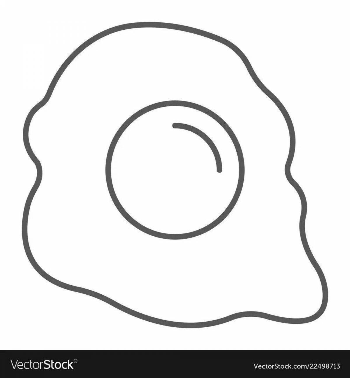 Fried eggs coloring page