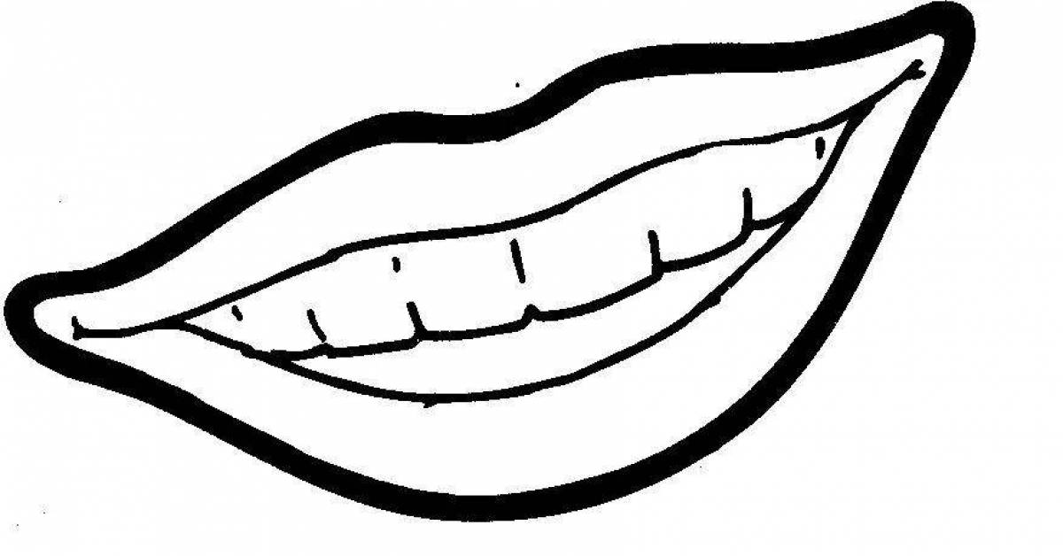 Gleeful smile coloring page