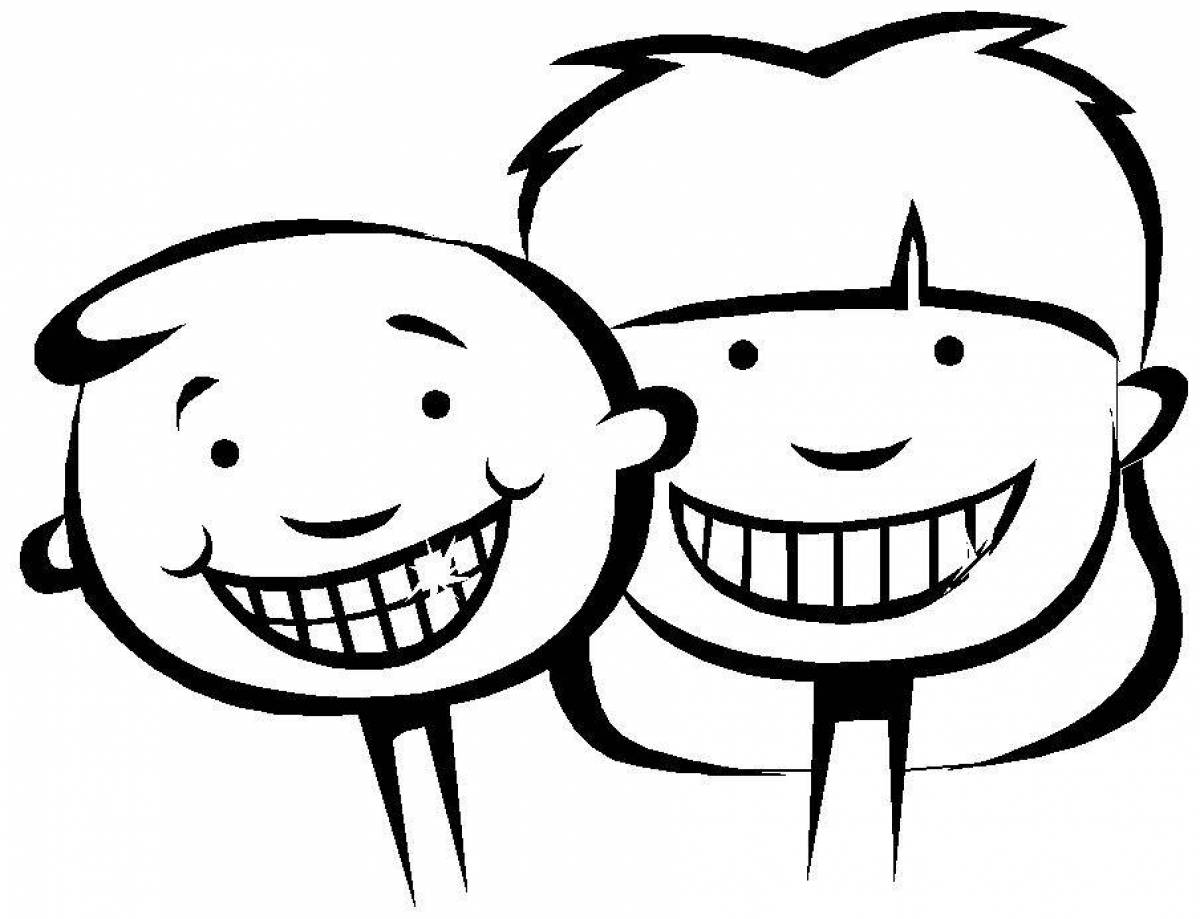 Smile content coloring page
