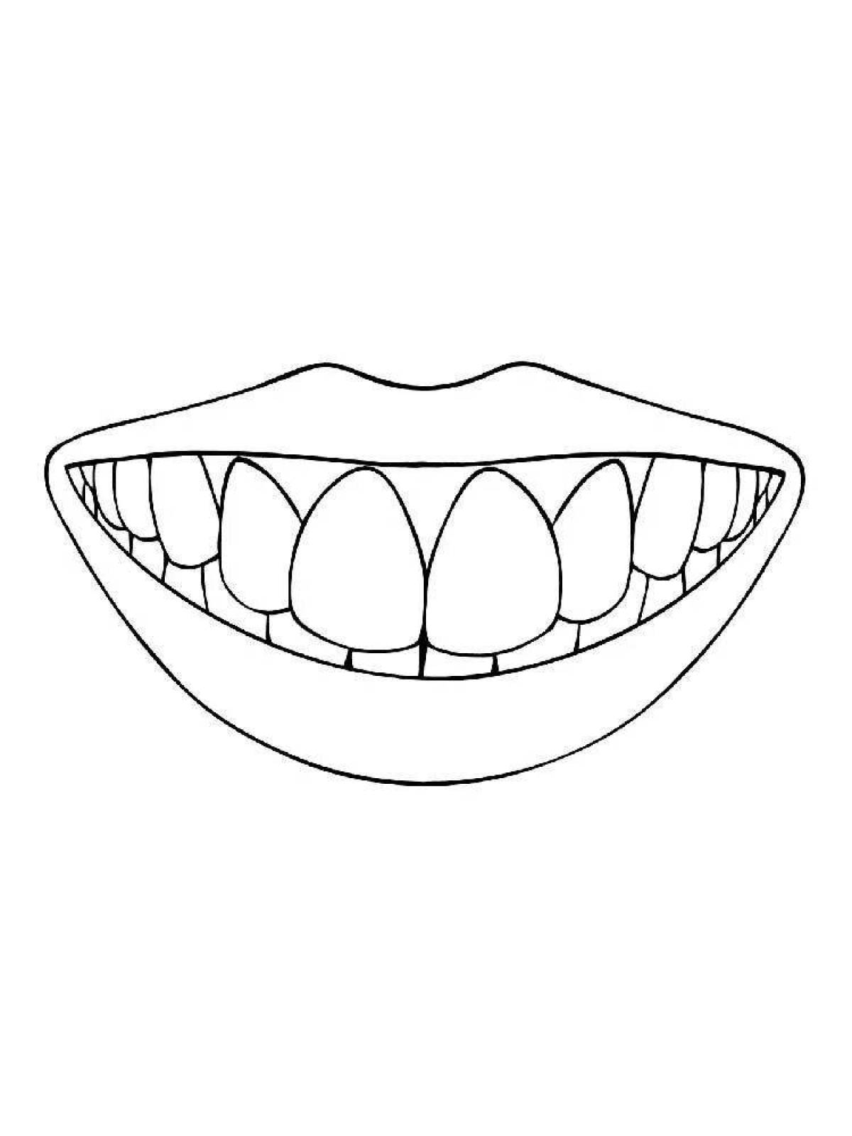 Tender coloring page smile