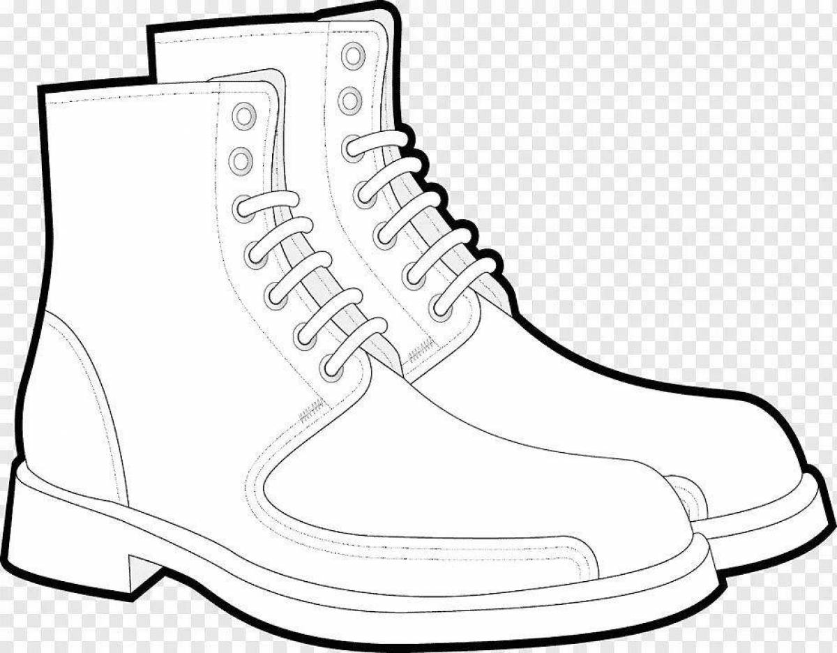 Outstanding shoe coloring pages