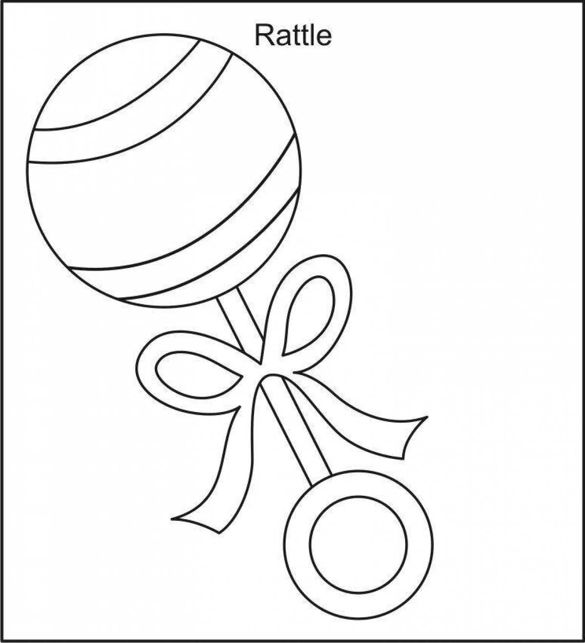 Luminous rattle coloring page