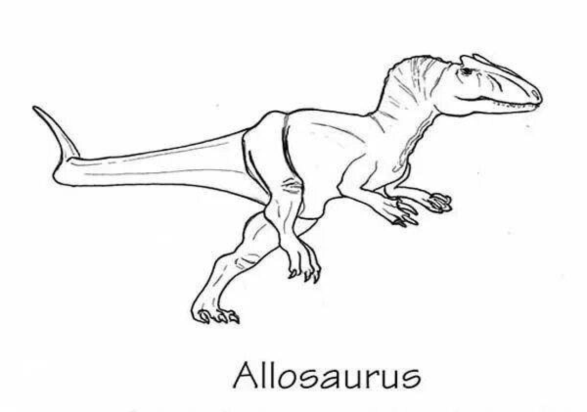 Glorious allosaurus coloring page