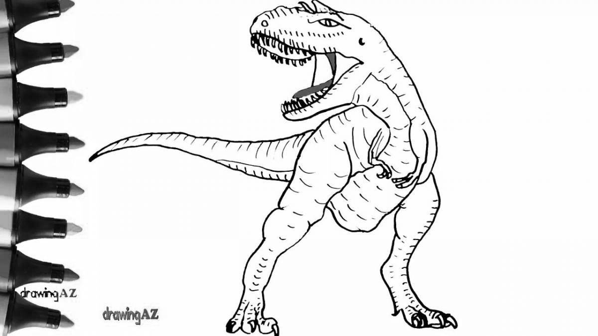 Regal Allosaurus coloring page