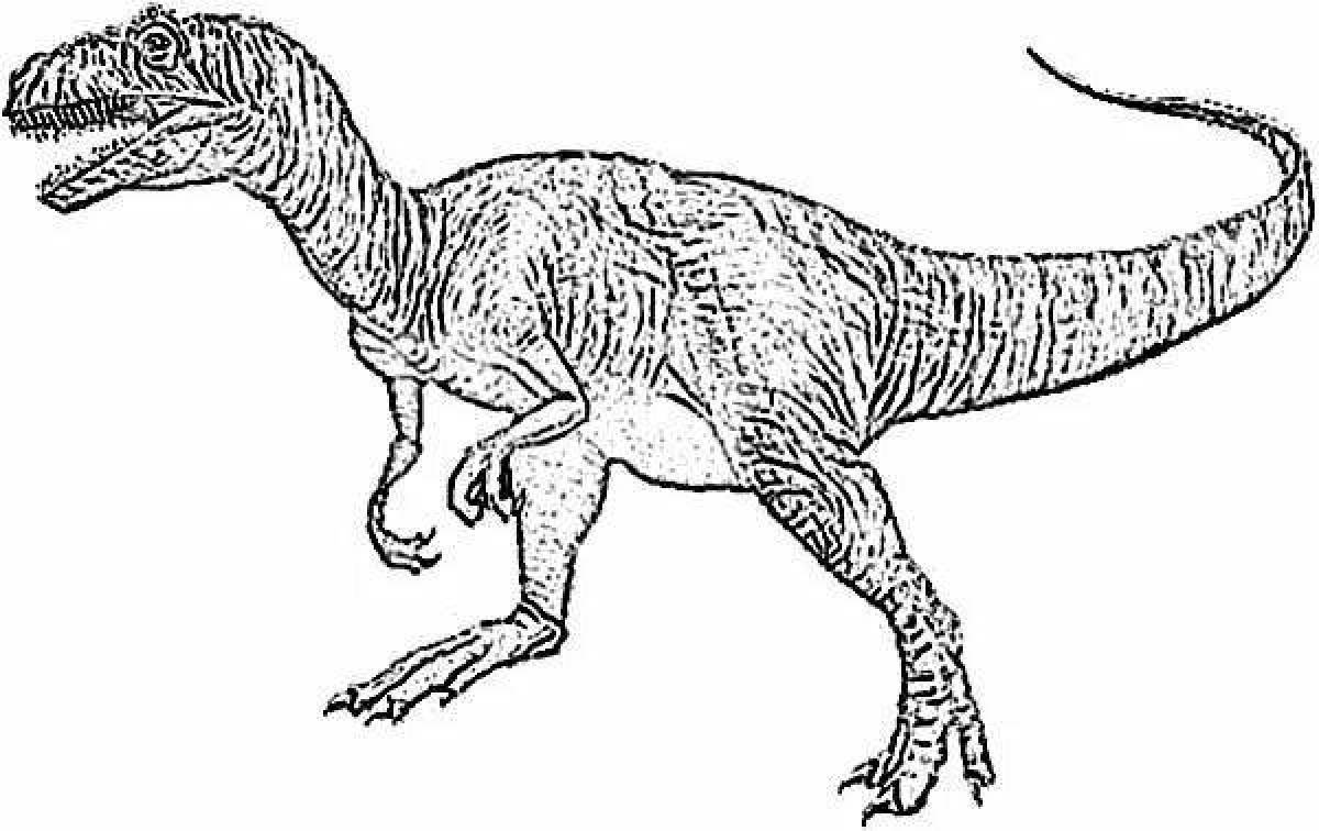 Раскраска жирный аллозавр