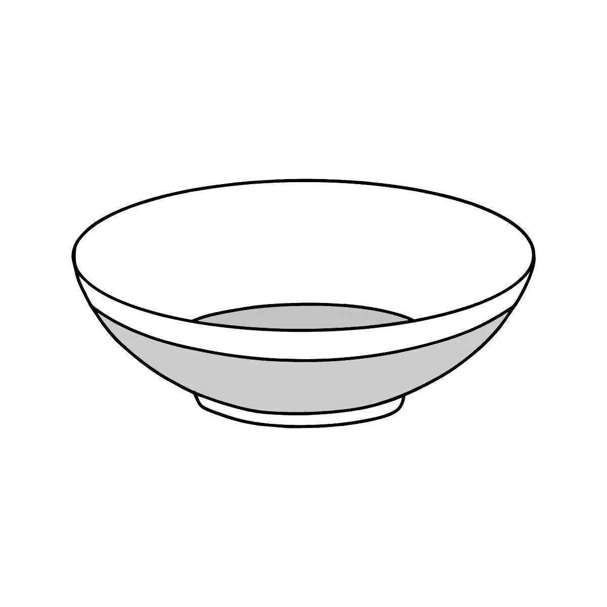 Colorful saucer coloring page