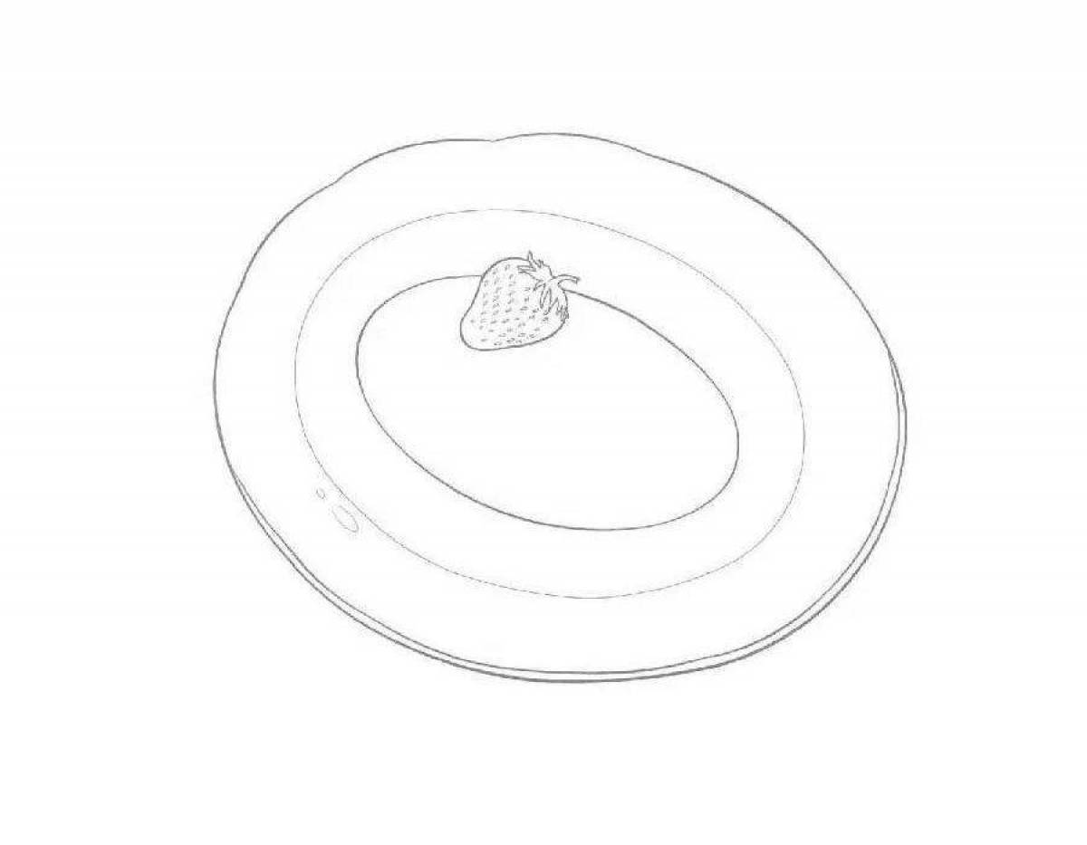 Playful saucer coloring page