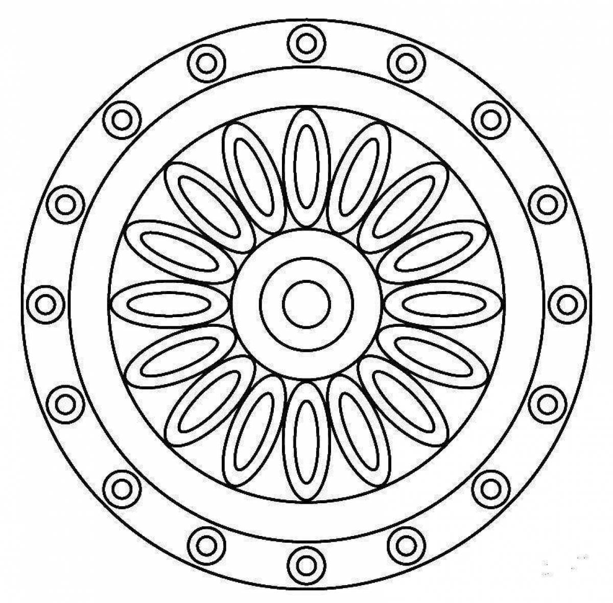 Colored saucer coloring page