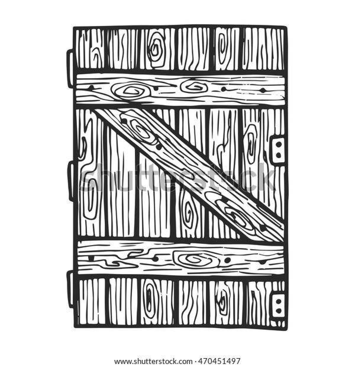 Great wooden coloring book
