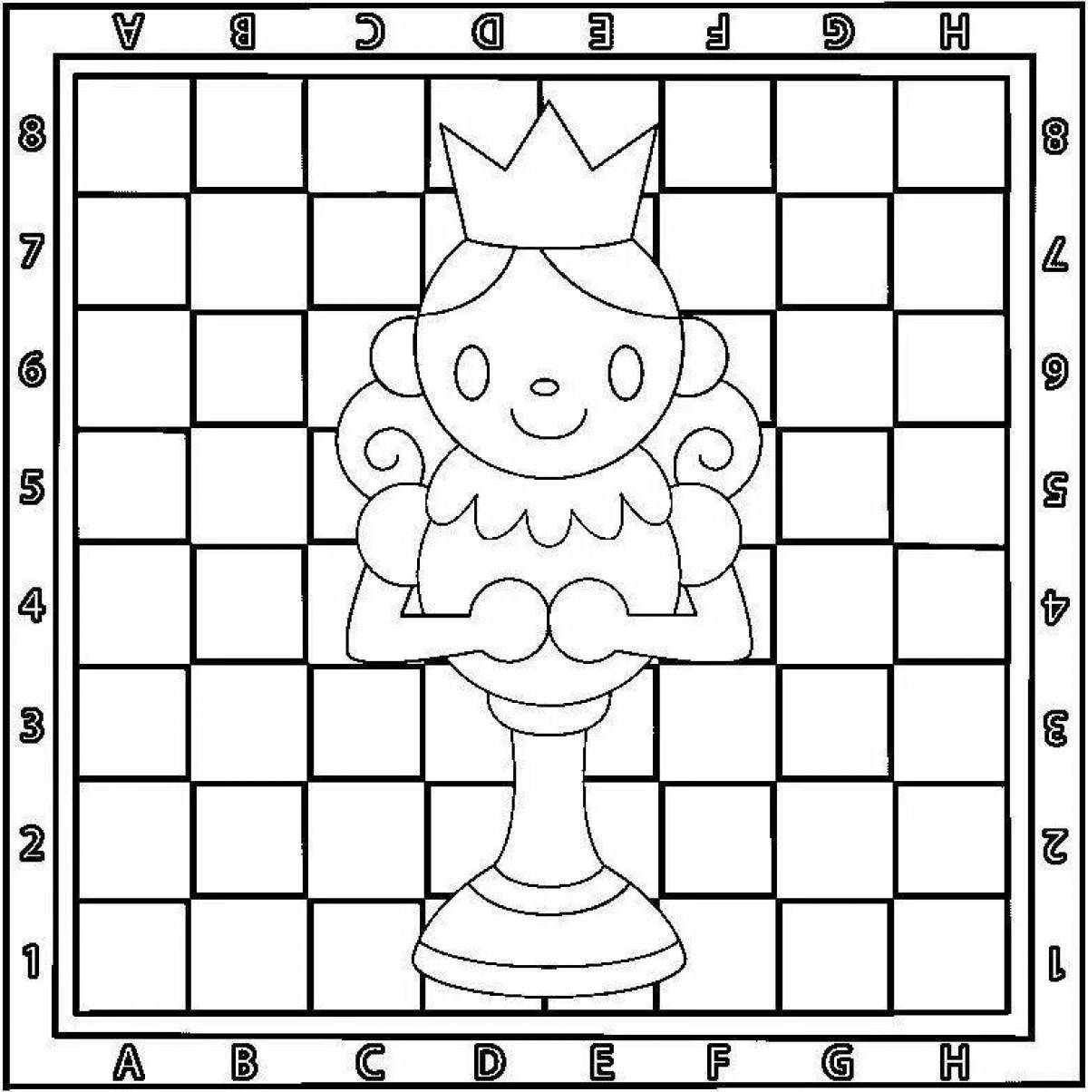 Awesome checkerboard coloring page