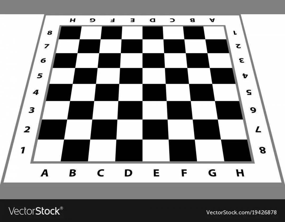 Раскраска изысканная шахматная доска