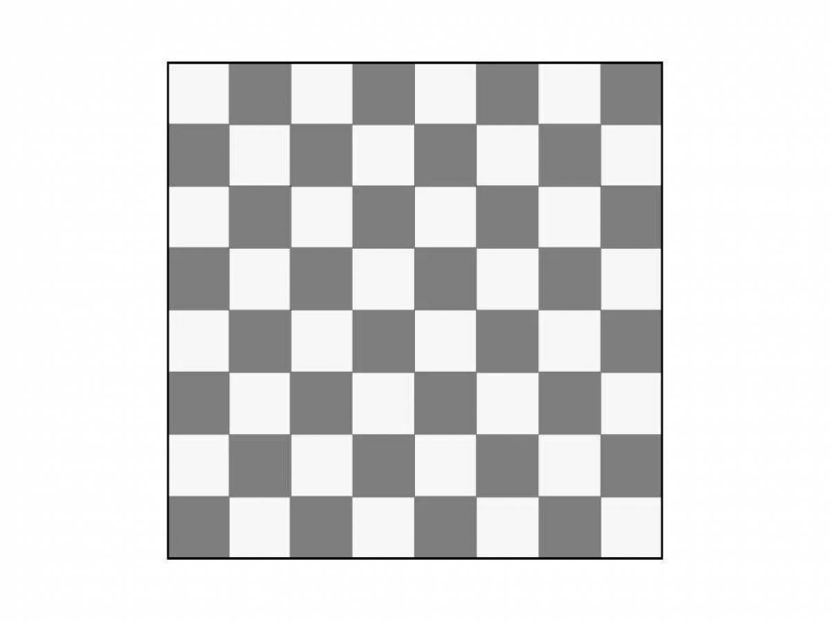Подробная страница раскраски шахматной доски