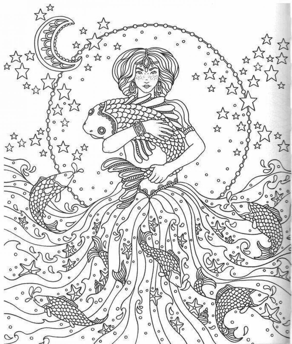 Hannah Carlson's playful coloring page