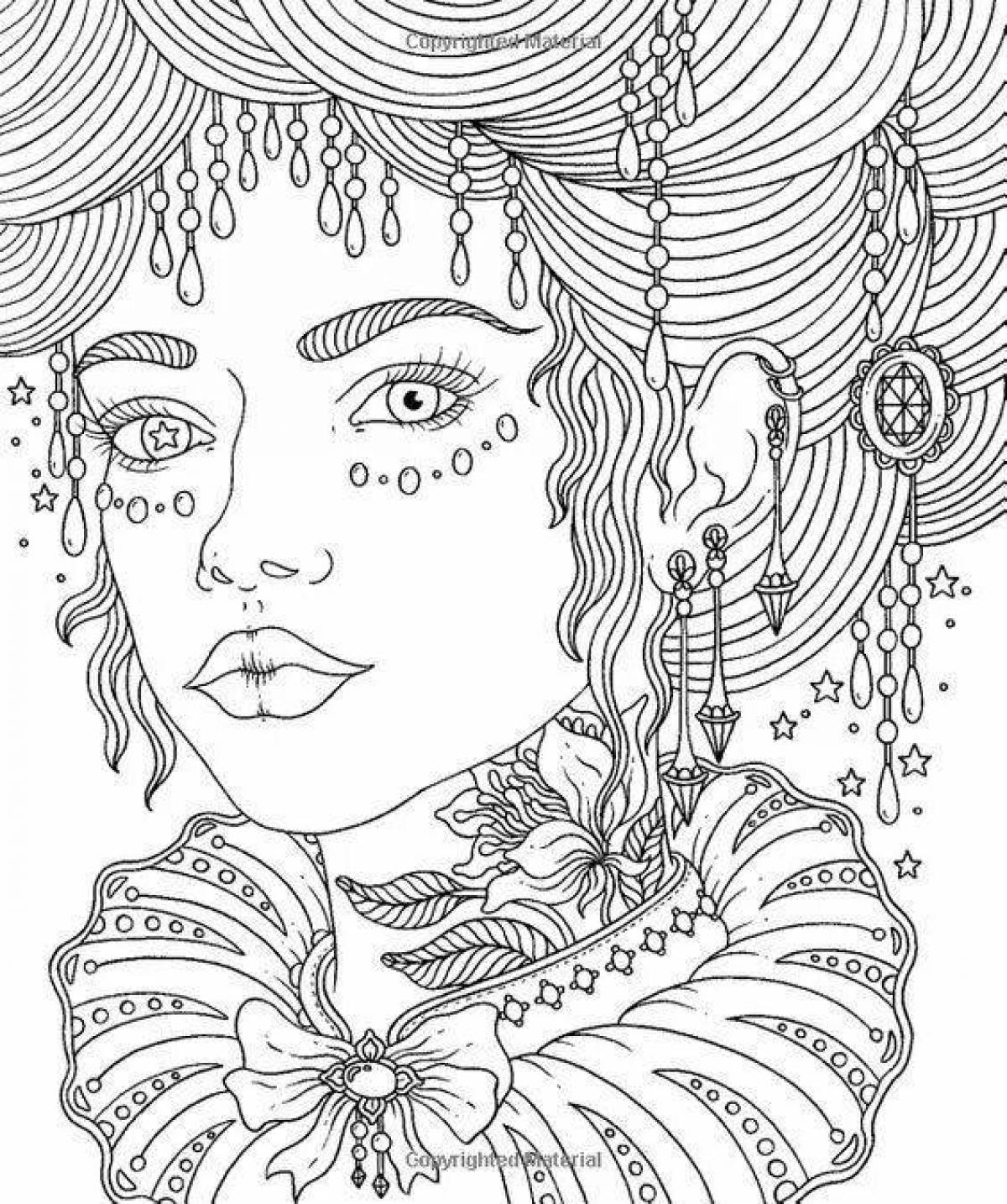 Animated hanna carlson coloring page