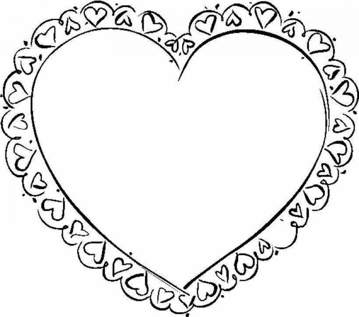 Living heart coloring page
