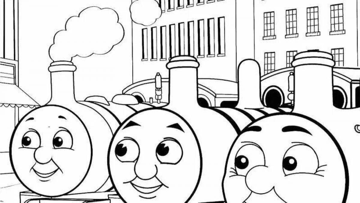 Bright engine charles coloring book