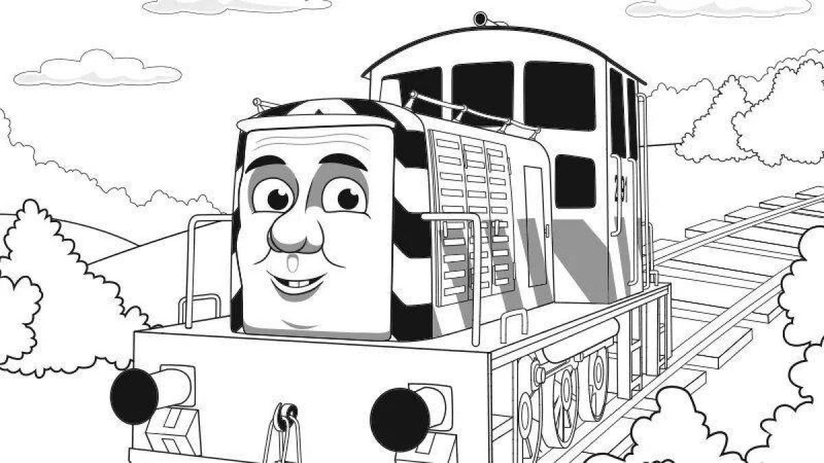 Charles the funny engine coloring book
