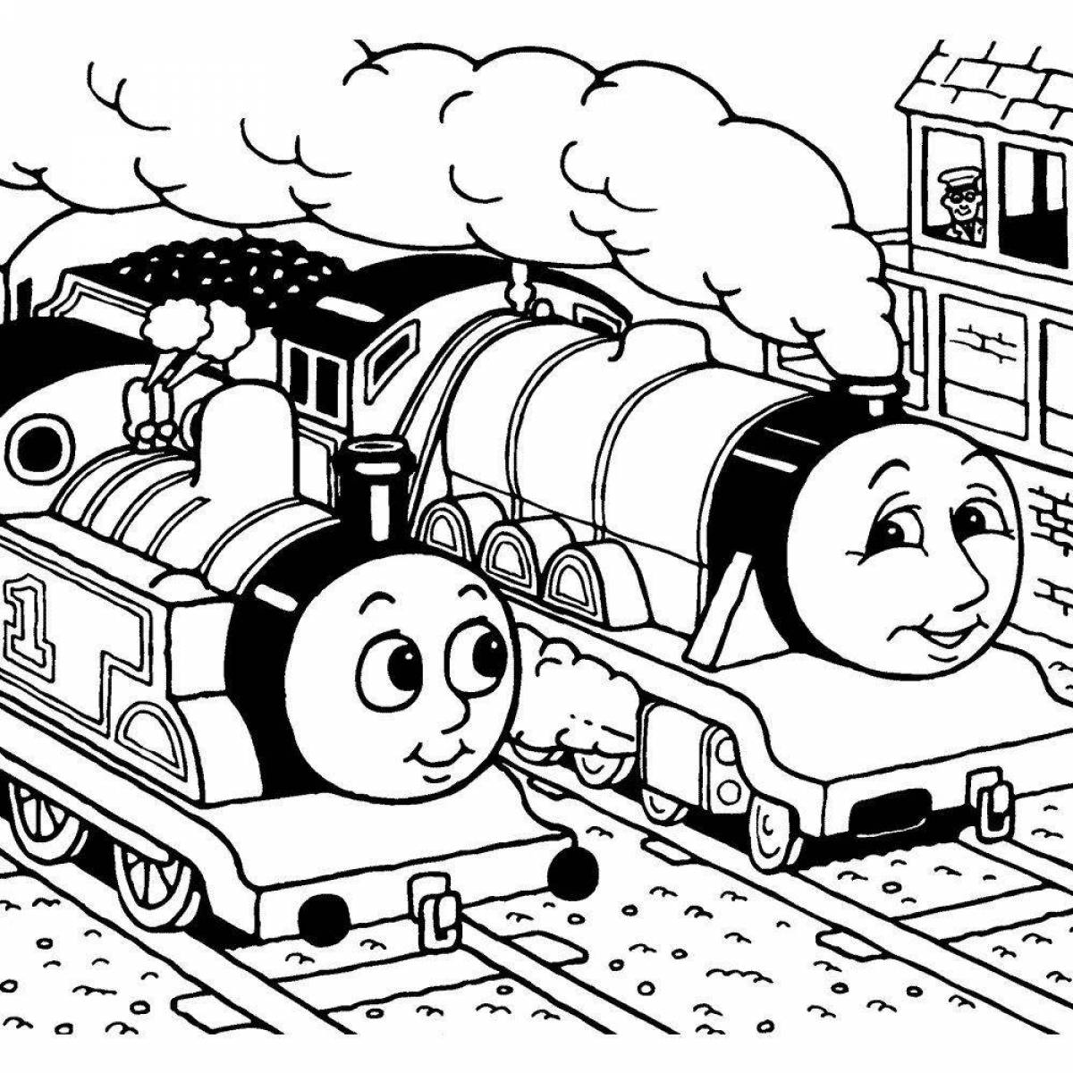 Charles the Engine Animated Coloring Page