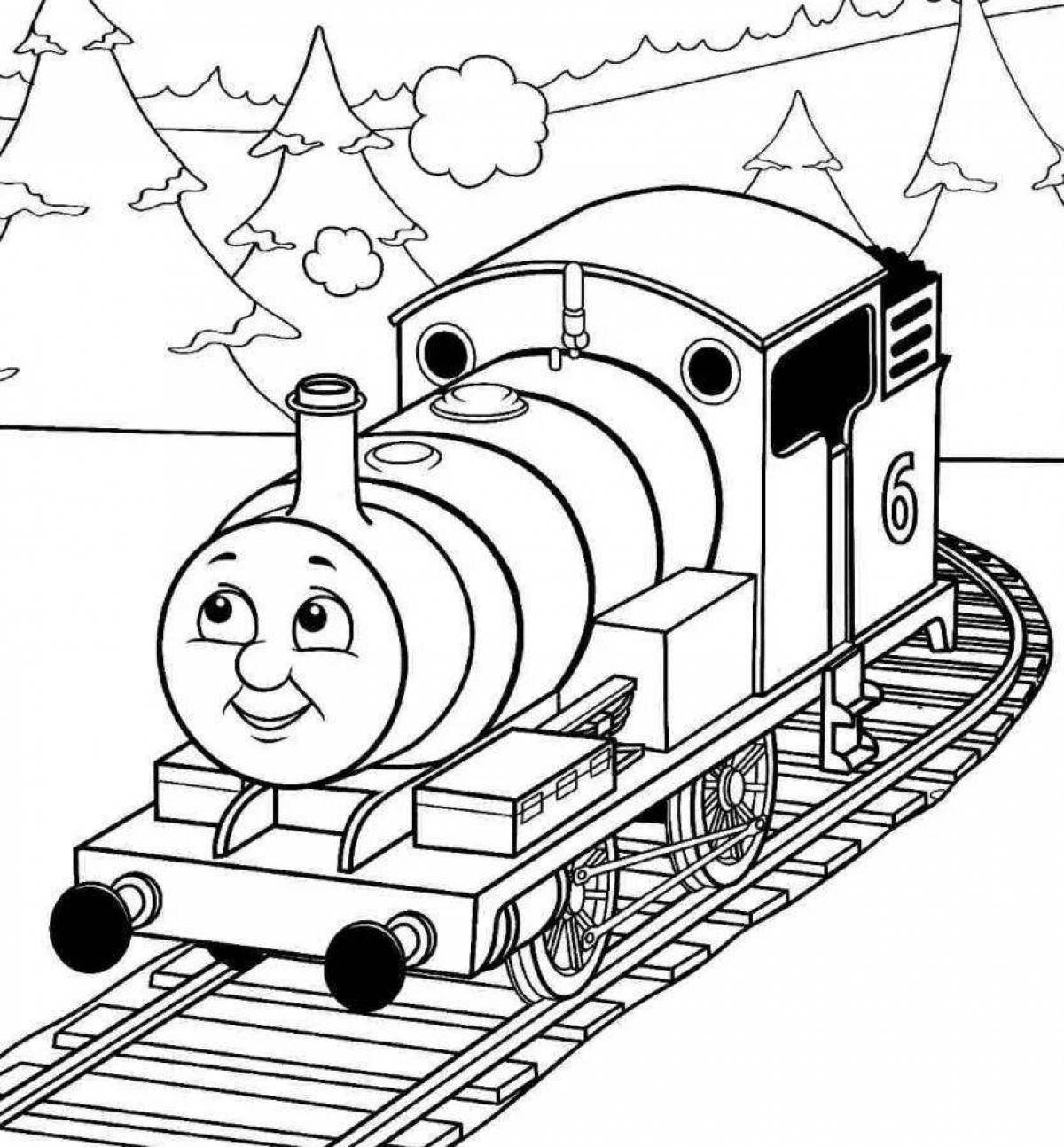 Lively the engine charles coloring book