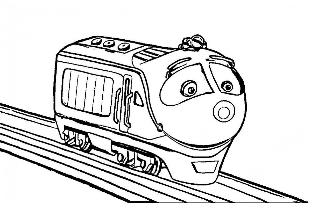 Charles the fairy engine coloring page