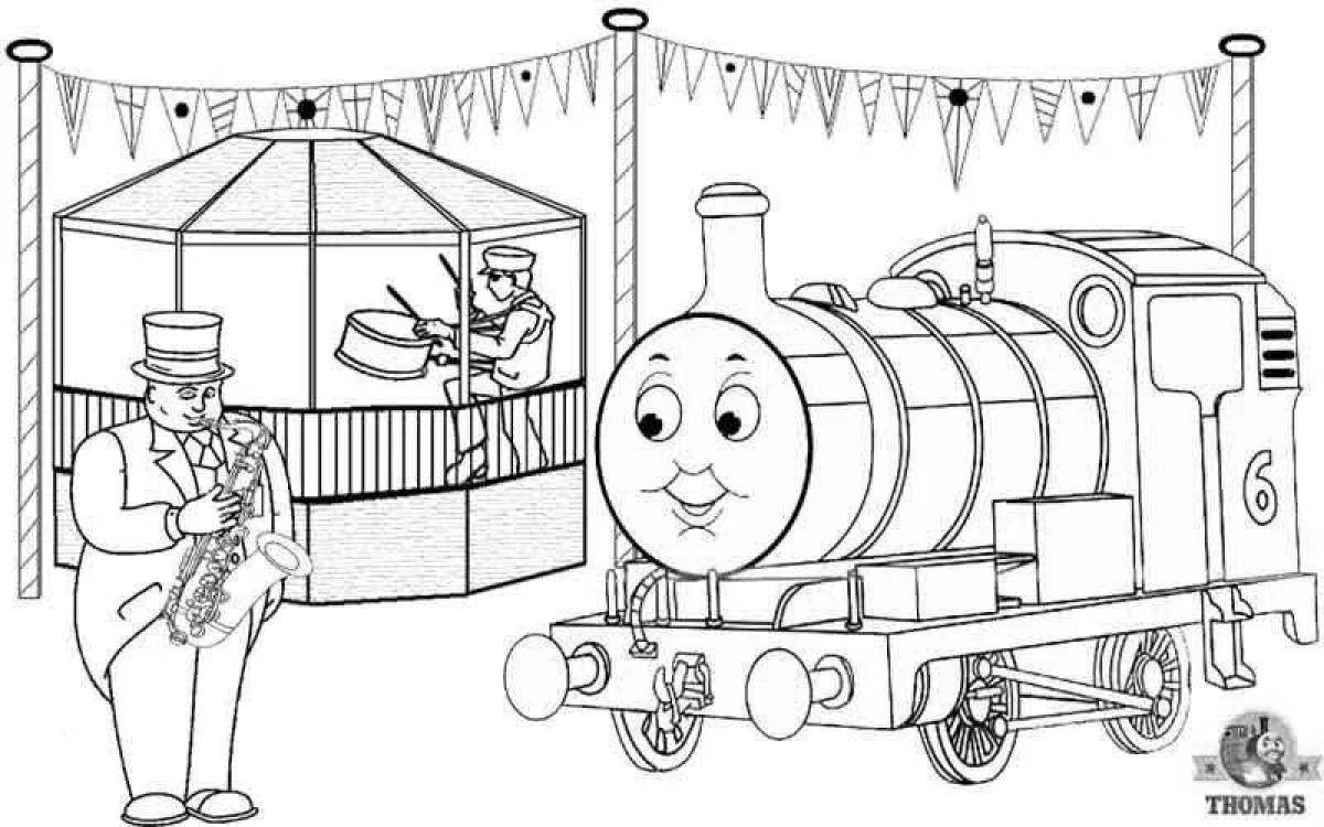 Charles the Wonderful Engine Coloring Page