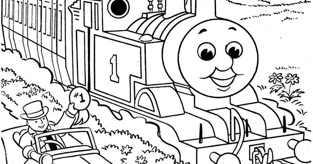 Charles the engine coloring page