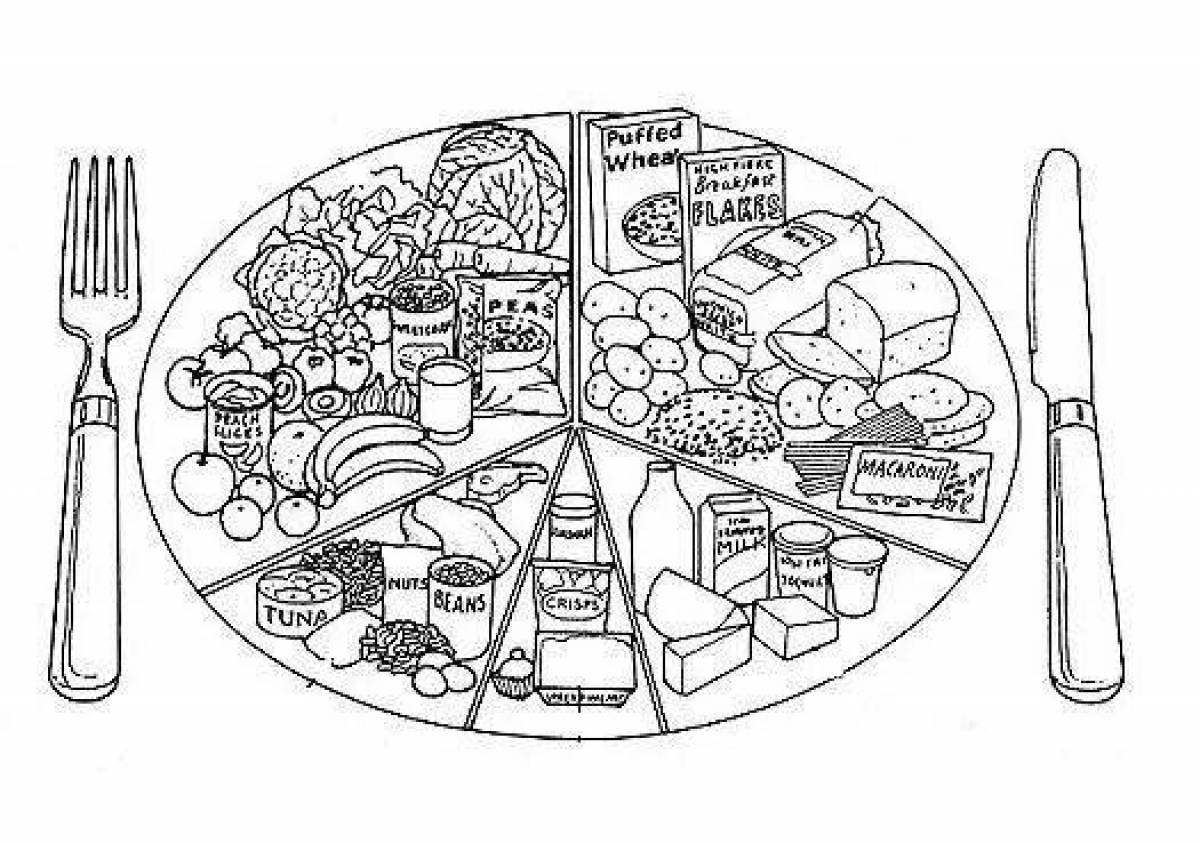 Educational nutrition coloring book