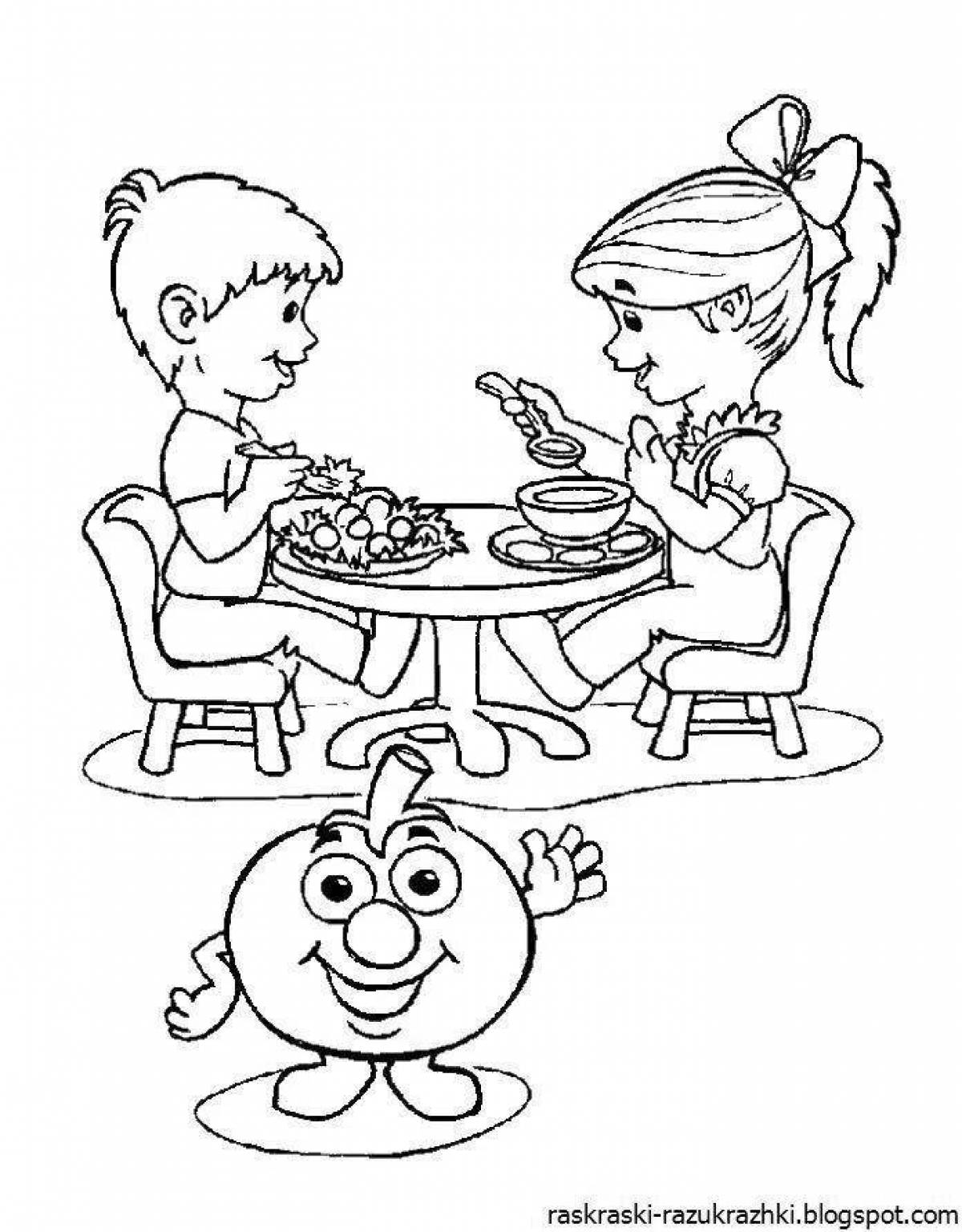 Creative nutrition coloring page