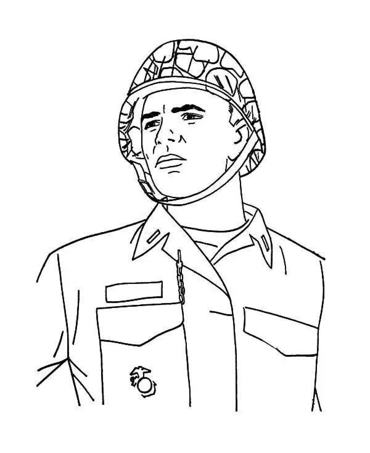 Great soldier coloring book
