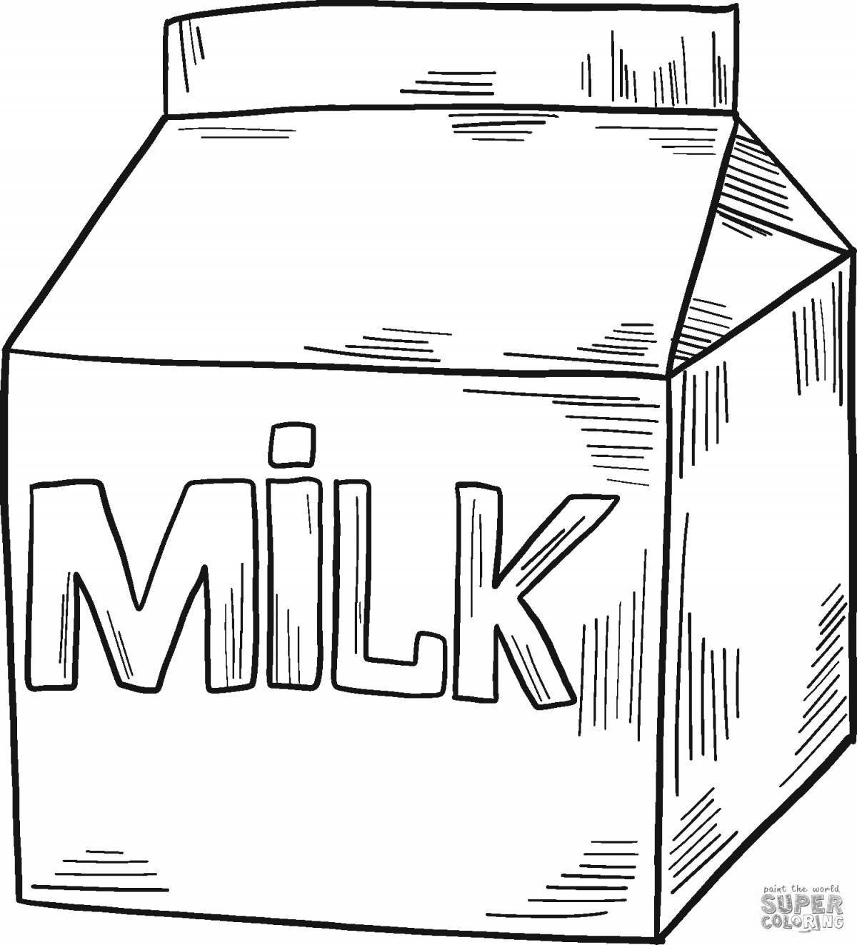 Coloring book shining daughter milk