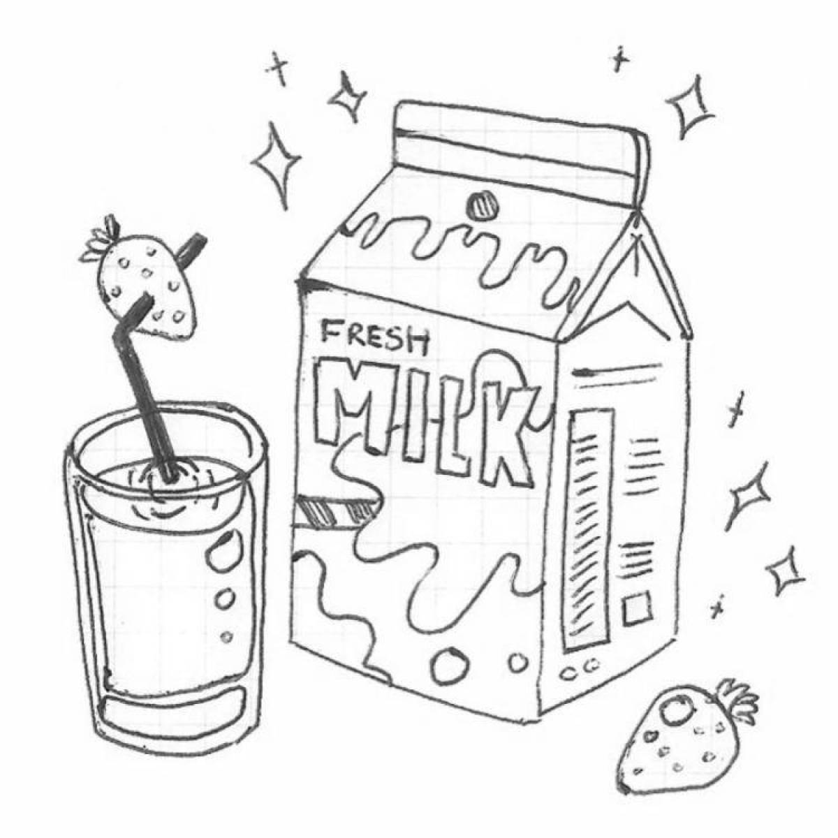 Daughter's milk coloring page animated