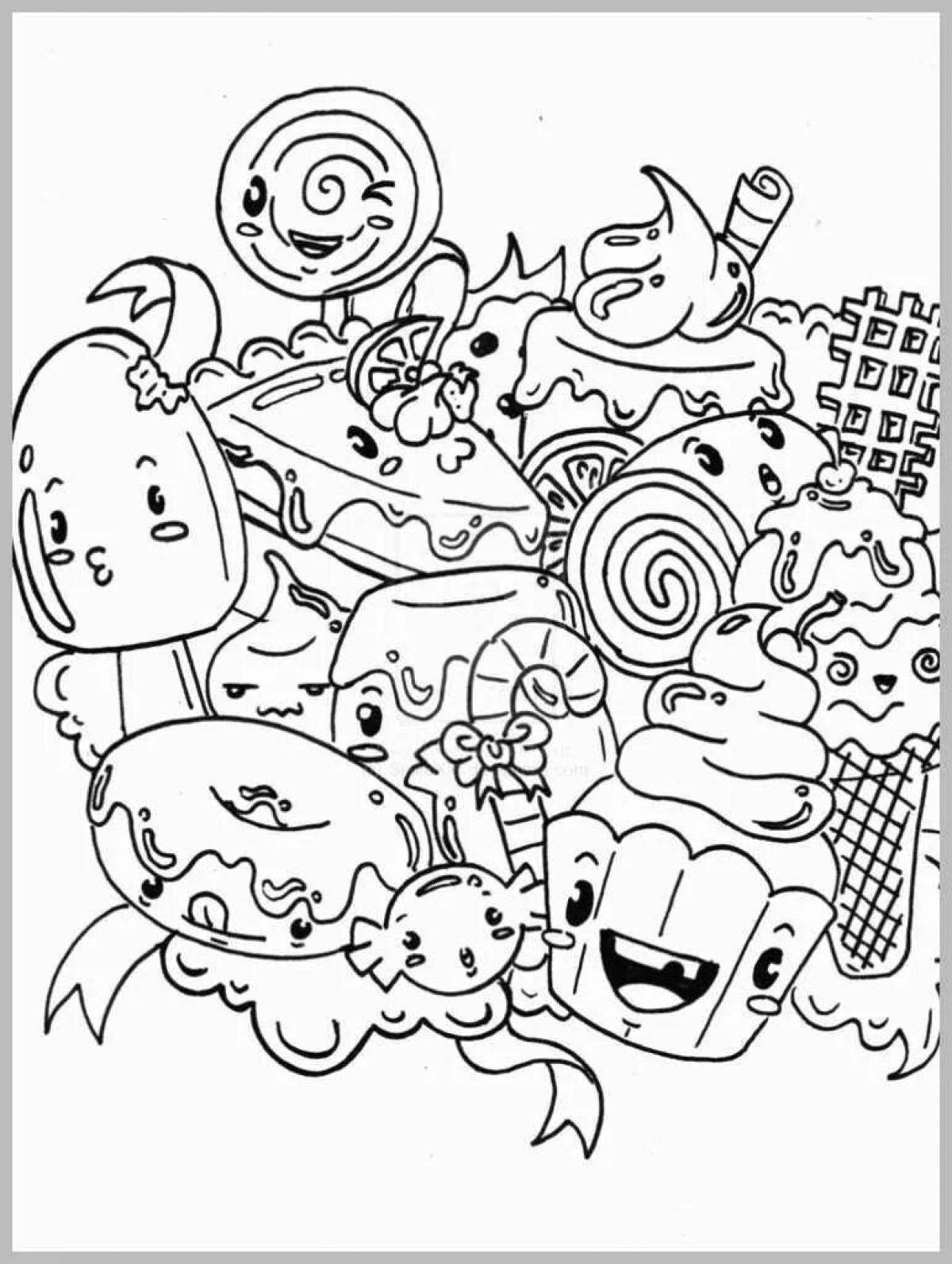 Great candy coloring book for kids