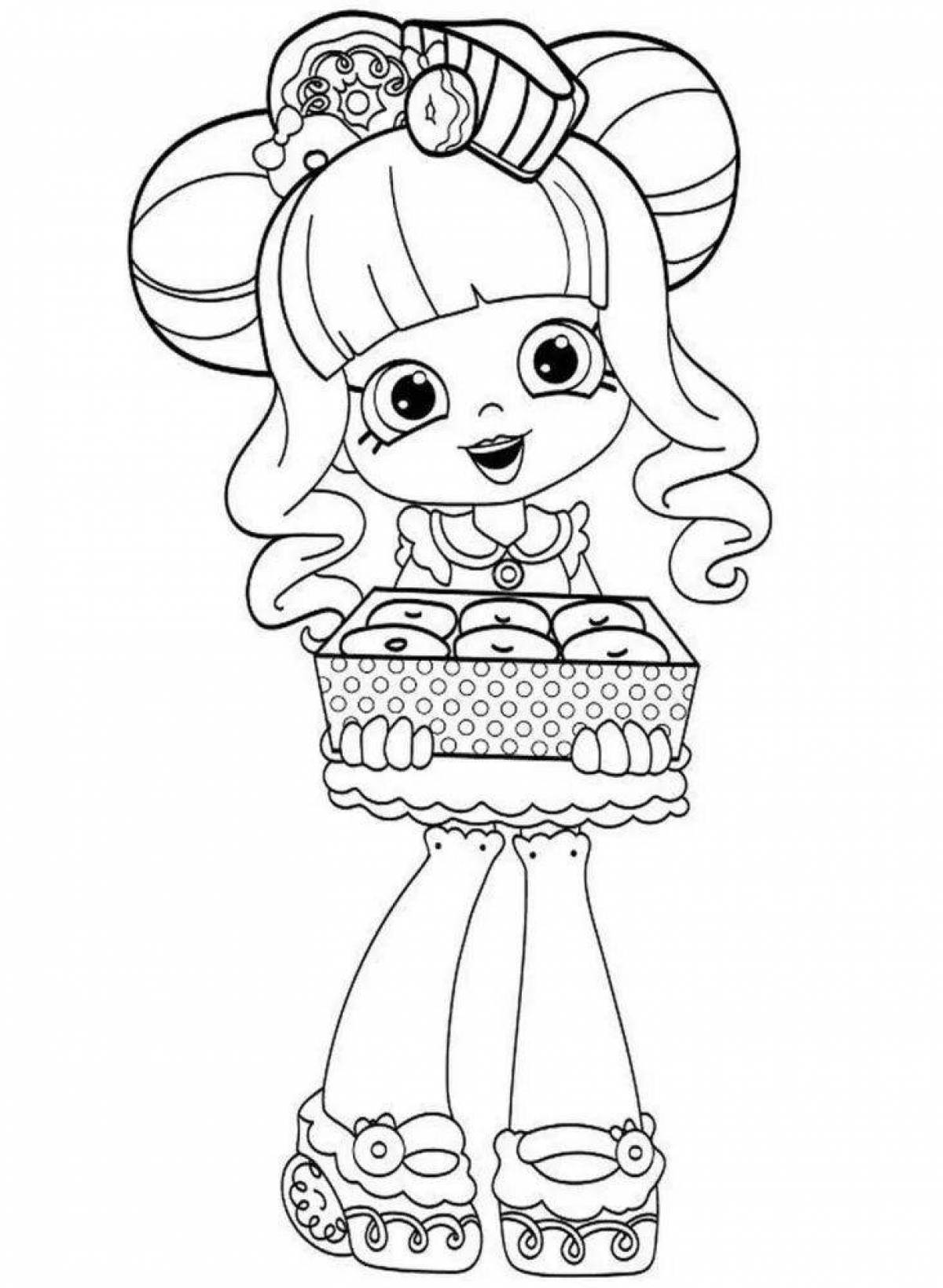 Funky candy coloring page для детей