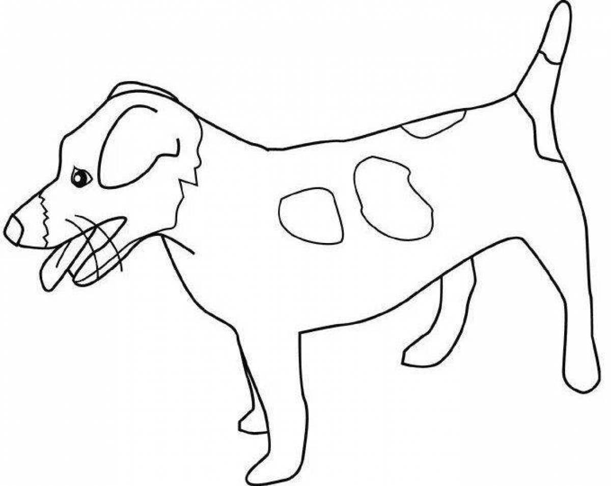 Coloring page charming jack russell