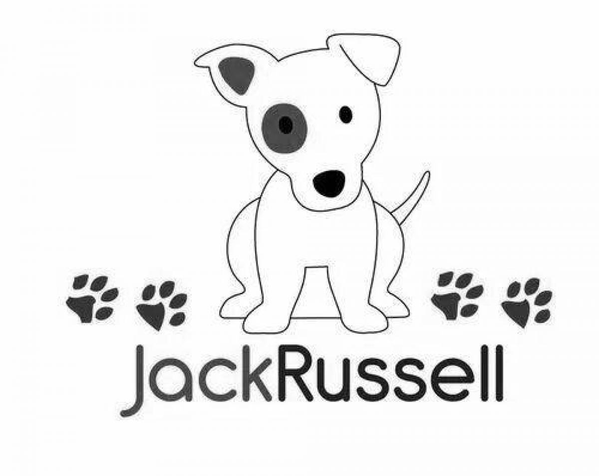 Rampant Jack Russell coloring page