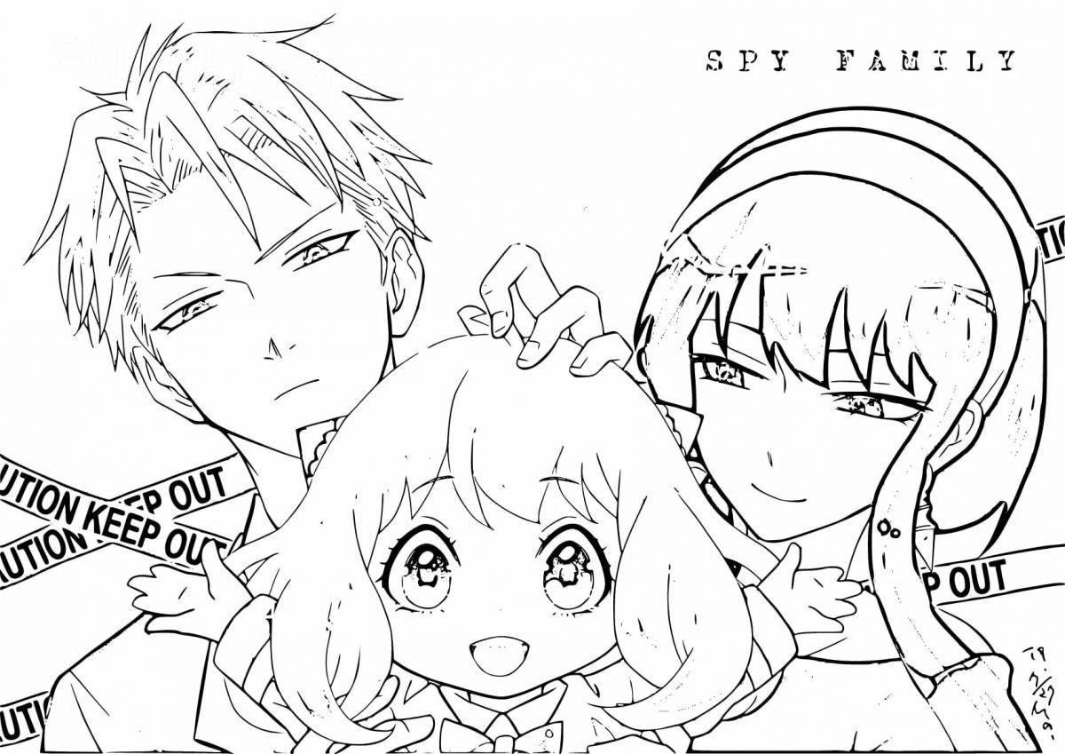 Раскраска аниме семья шпиона