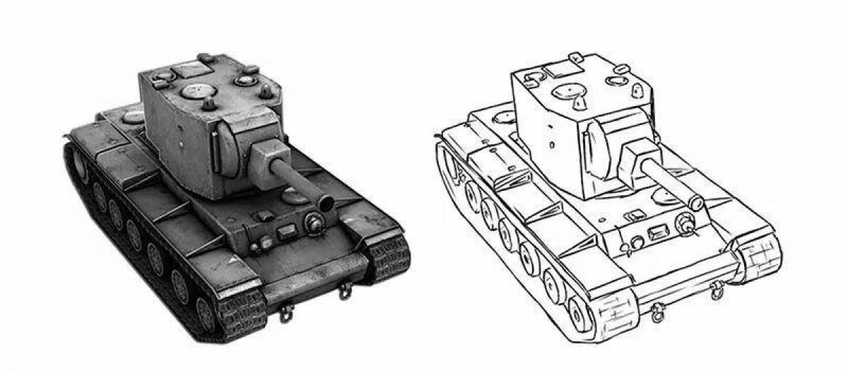 Нарисовать танк кв 1