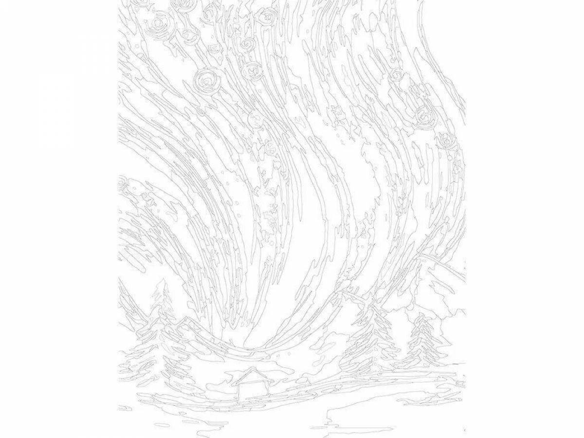 северное сияние графика. северное сияние раскраска. полярное сияние раскраска. белый медведь раскраска. полярное сияние раскраска.