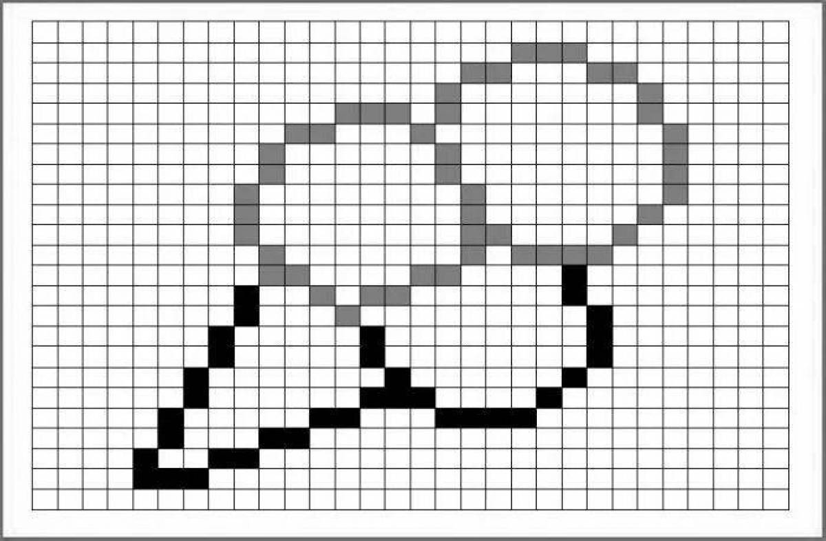 Картинки по клеточкам простым карандашом