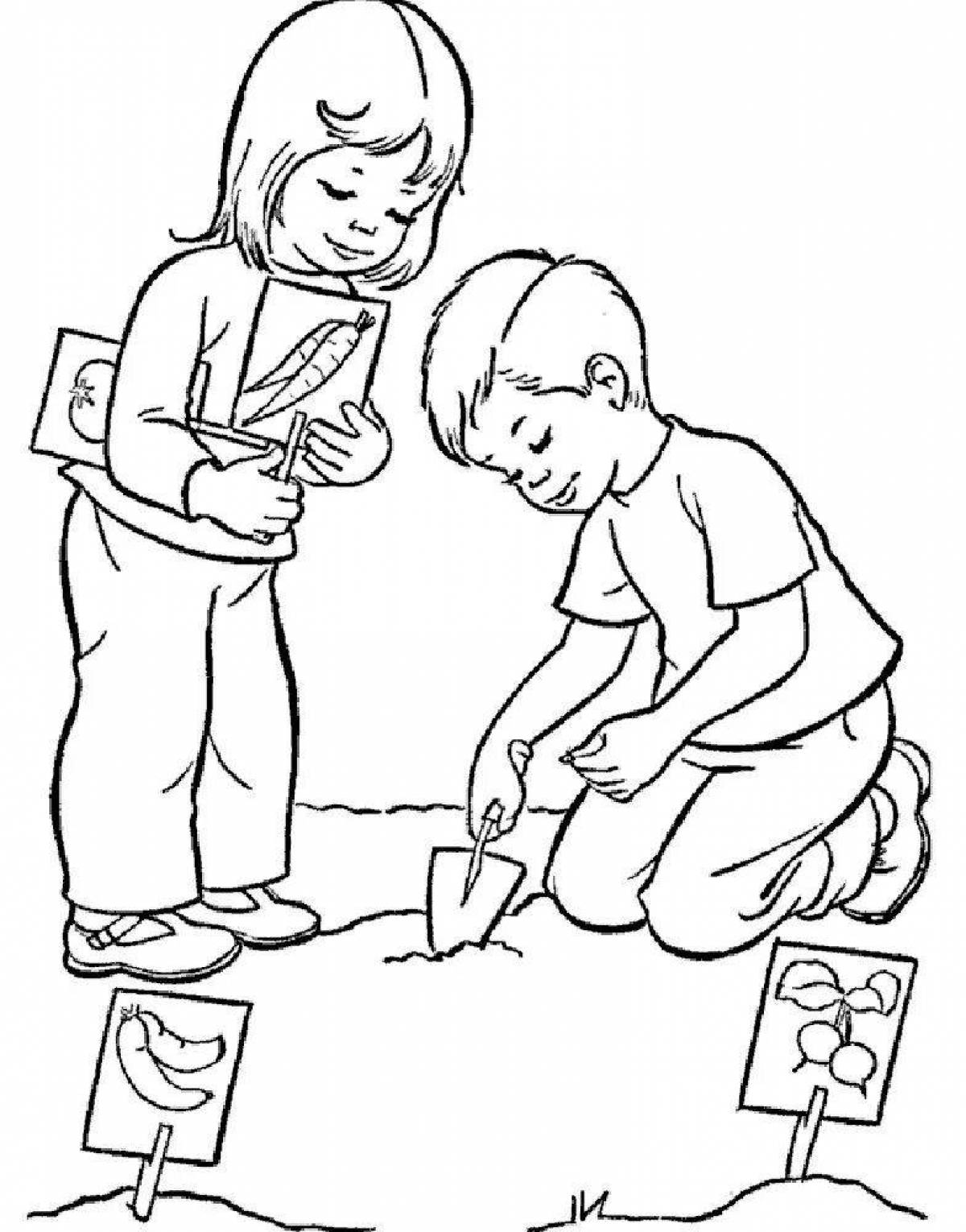 Раскраски на тему труд для детей