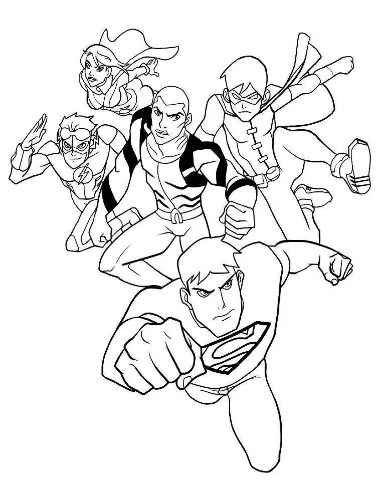 Intriguing super strikers coloring book