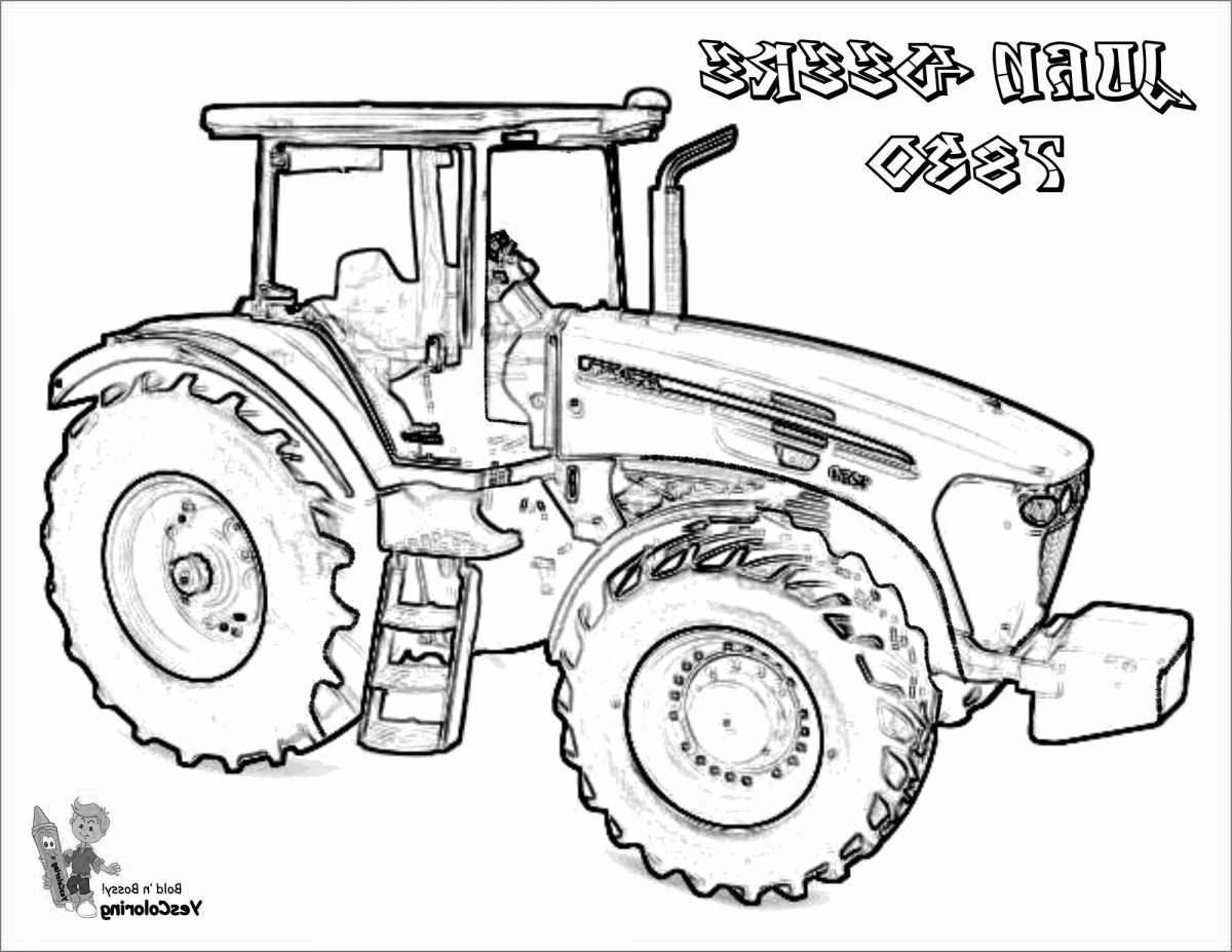 Colouring awesome tractor belarus