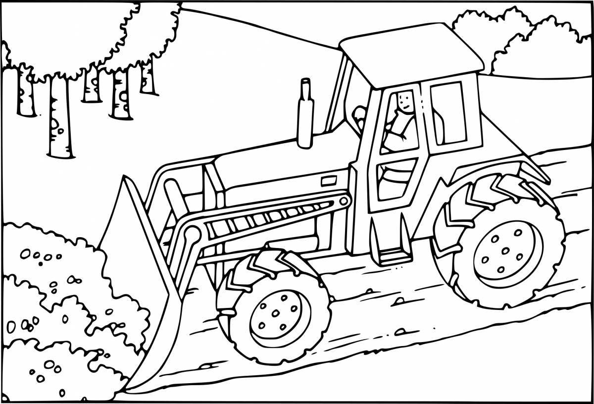 Coloring page wonderful tractor belarus