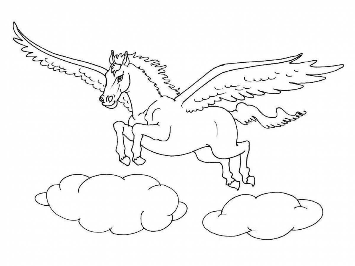 Perfect pegasus unicorn coloring
