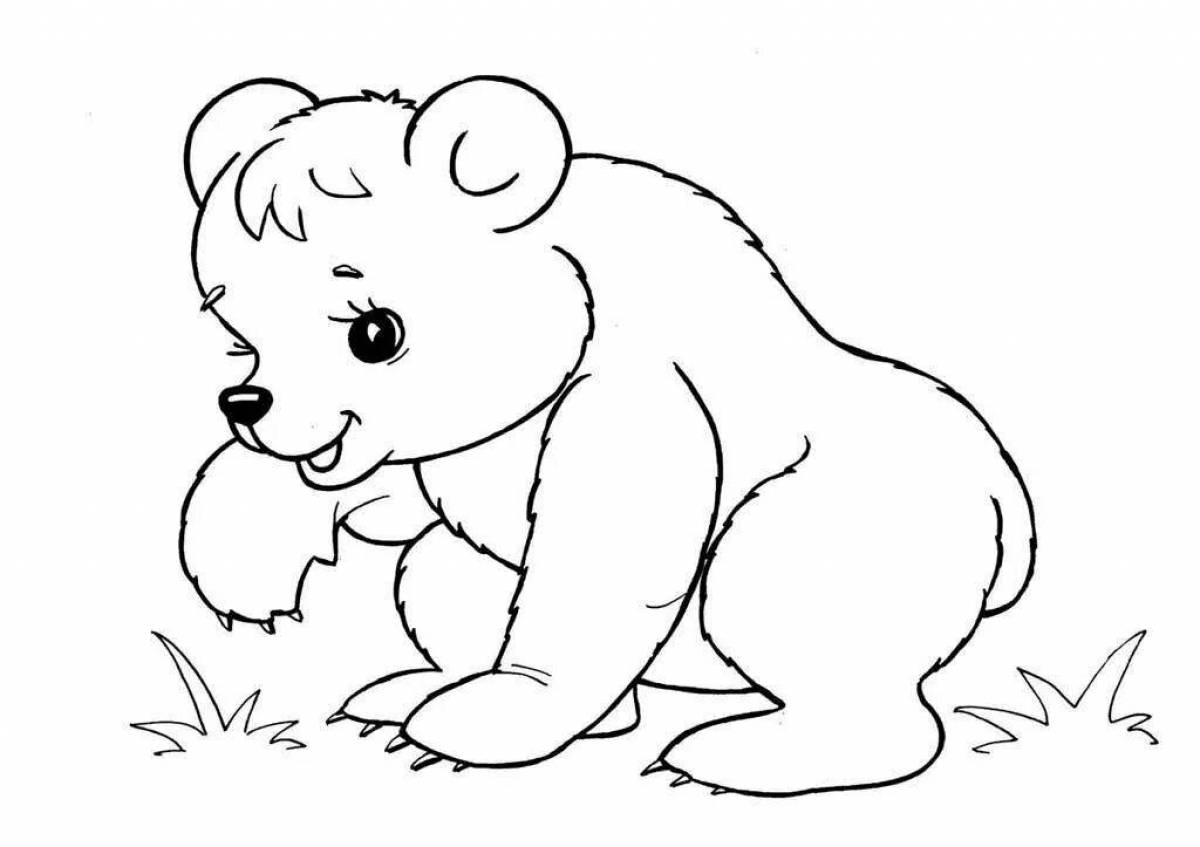 Fancy forest animals coloring page